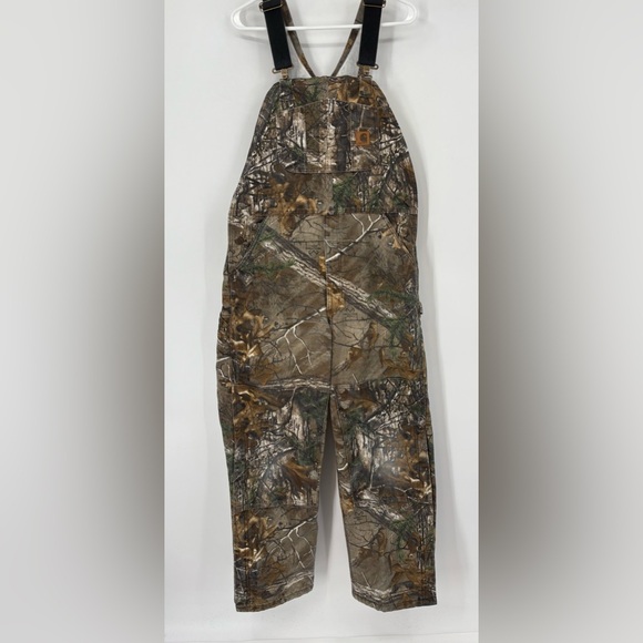 Carhartt Camo Bib Overalls Insulated Double Knee Realtree Size Medium